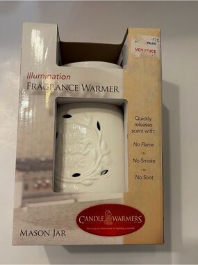 Mason Jar Illumination Fragrance Warmer - White